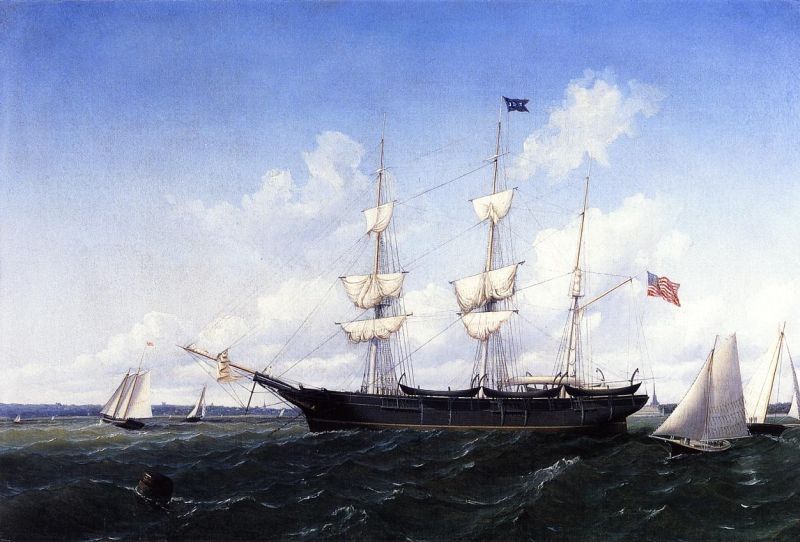 William Bradford Whaling Bark 'J. D. Thompson' of New Bedford